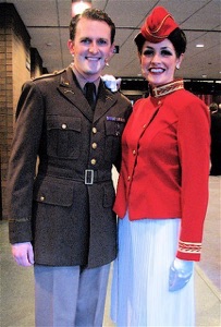 With the officer
